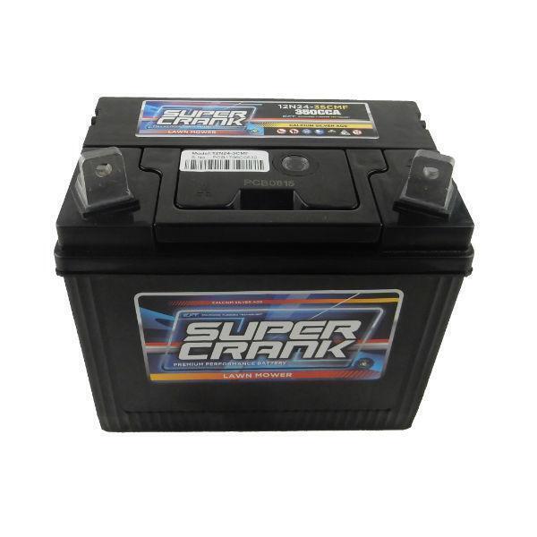 Super Crank Ride-On Lawn Mower Battery 350CCAs RH Positive 12N24-3SCMF - Image 2