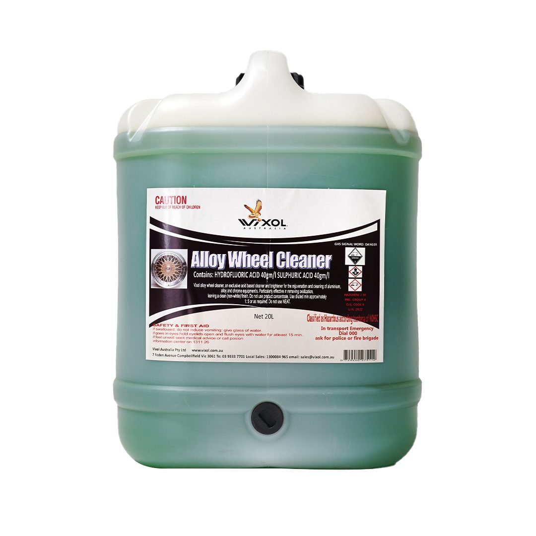 Vixol Alloy Wheel Cleaner Contains: HYDROFLUORIC ACID 40gm/l SULPHURIC ACID 40gm/l-20L (Store pickup only)