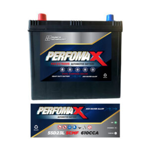Performax Automotive Battery 55D23L SCMF — Supplied Fast, Brand May Vary Depending on Stock Availability
