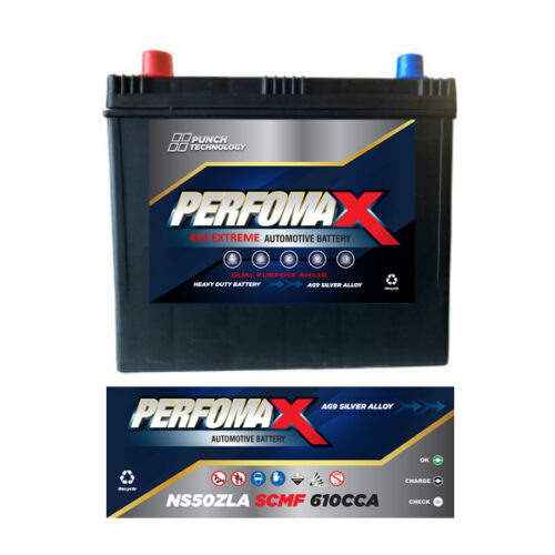 Performax Automotive Battery NS50ZLA-SCMF — Supplied Fast, Brand May Vary Depending on Stock Availability