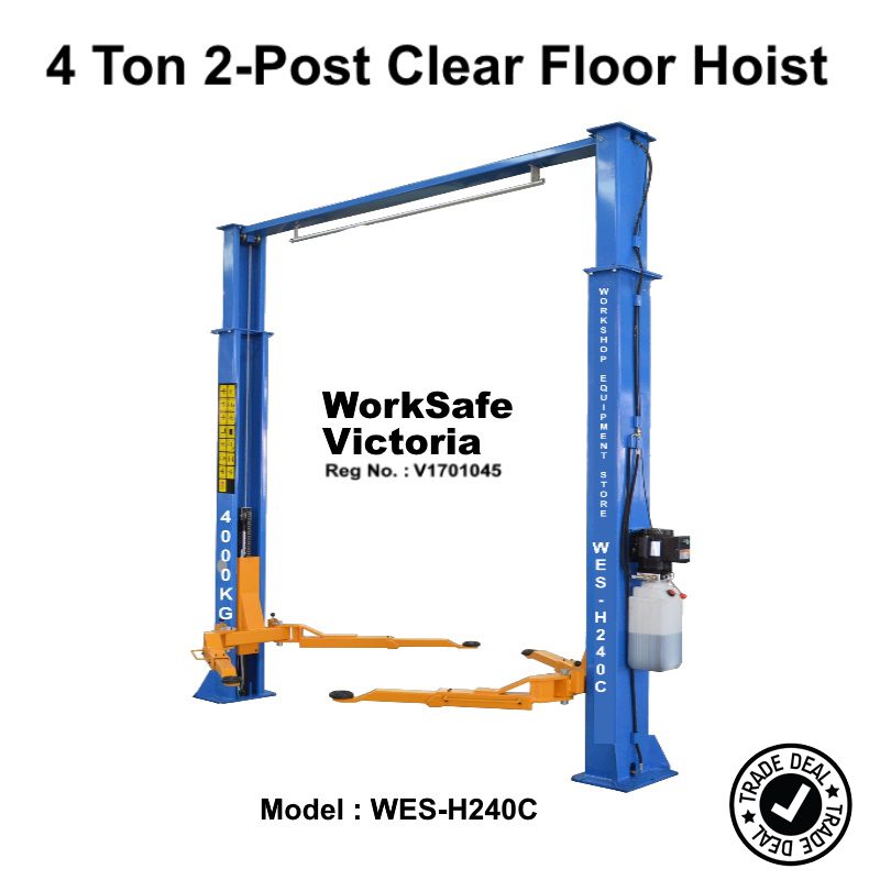 2-Post 4 Ton Clear Floor Hoist Model WES-H240C - Image 6