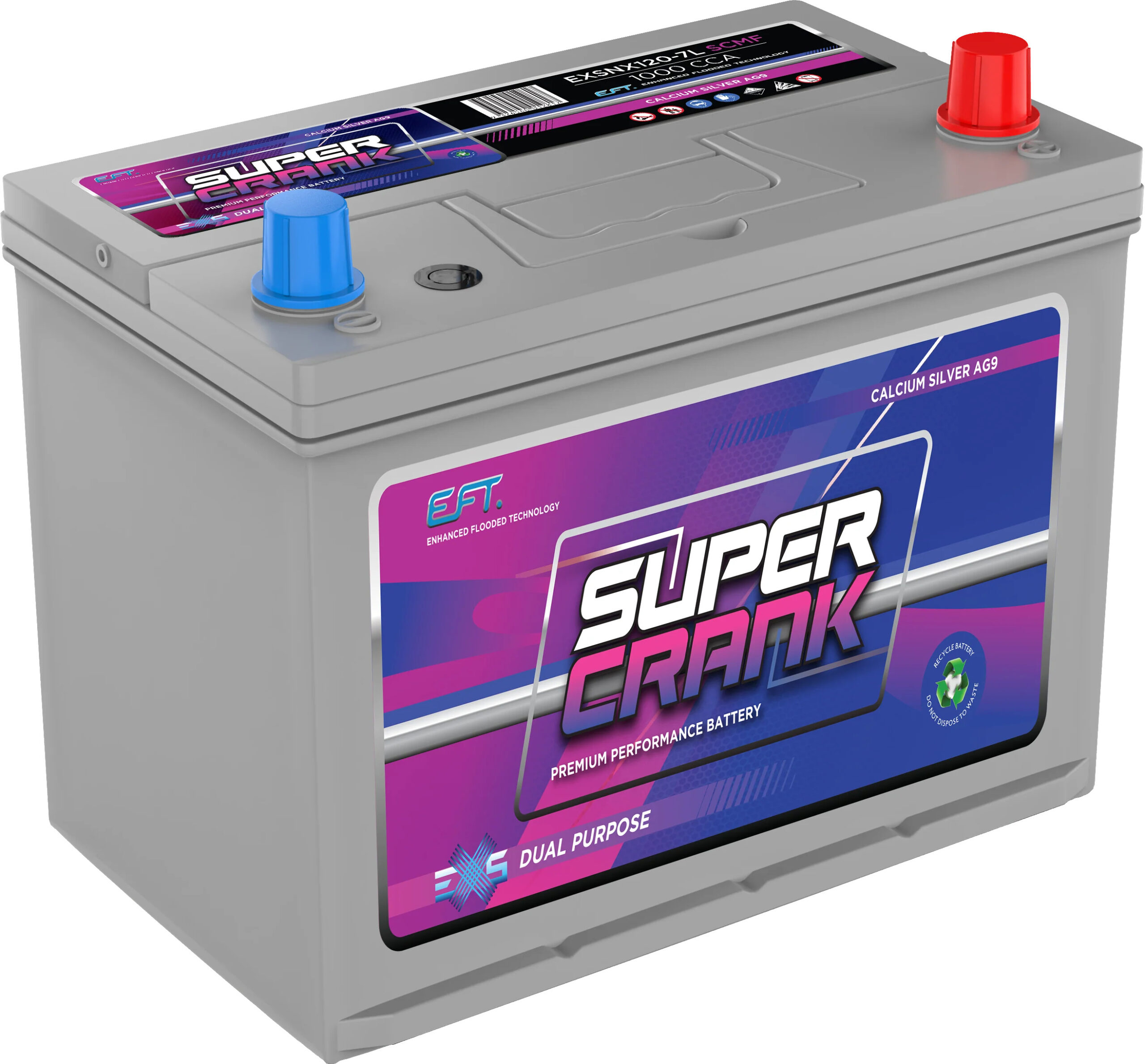 Performax EXS Commercial Battery EXSNX120-7L SCMF — Supplied Fast, Brand May Vary Depending on Stock Availability - Image 2