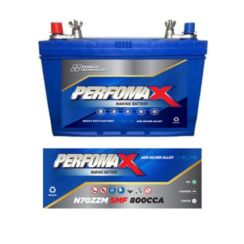 Performax Marine Deep Cycle Starting Battery N70ZZM SCMF — Supplied Fast, Brand May Vary Depending on Stock Availability