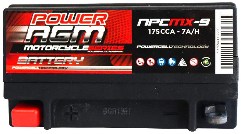 Motorcycle AGM Range Batteries NPCMX-9 - Image 3
