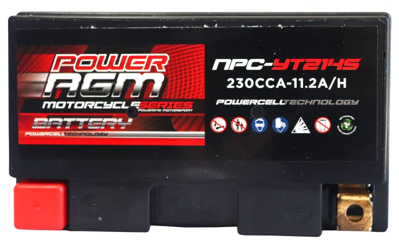 Motorcycle AGM Range Batteries NPC-YTZ14S - Image 2