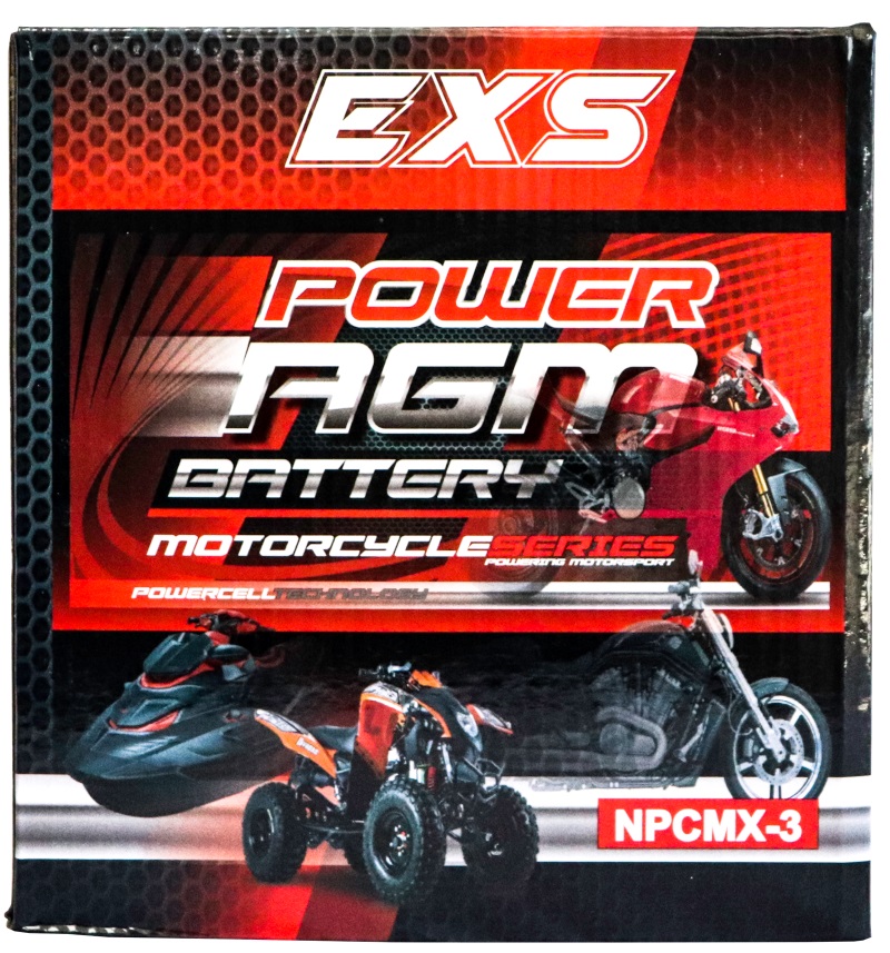 Motorcycle AGM Range Batteries NPCMX-3 - Image 3