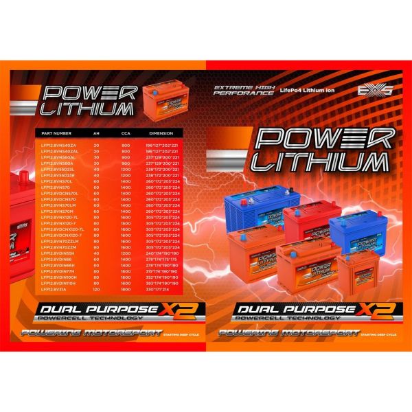 Dual Purpose Starting Lithium Batteries LFP12.8VNS60A - Image 2
