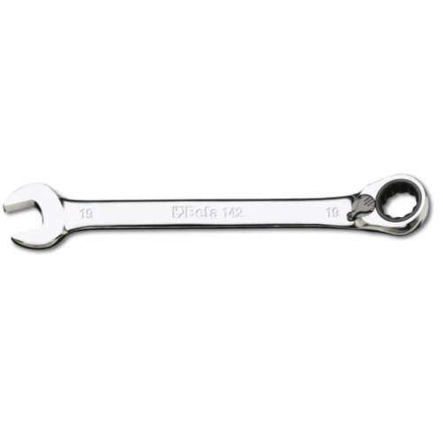 Beta 142 Reversible Ratcheting Combination Wrench, Chrome Plated size13-16